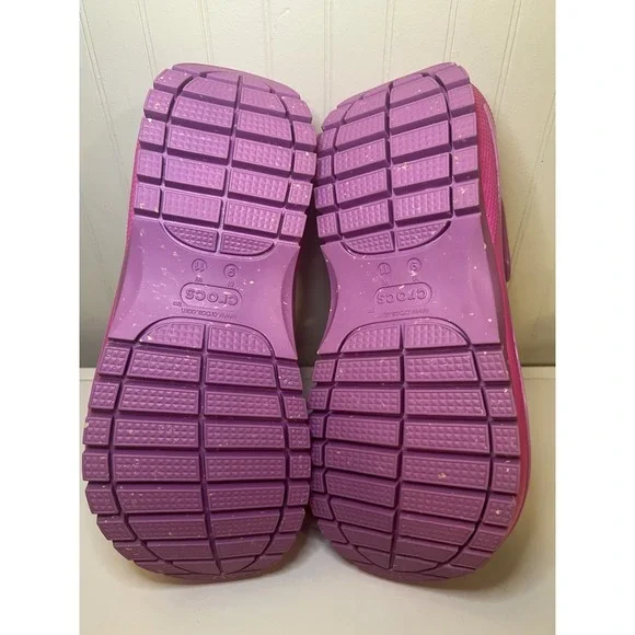 Crocs Classic Mega Crush Sandal Womens 11 Men's 9 Juice Pink 207989-6WQ Platform - Picture 8 of 9
